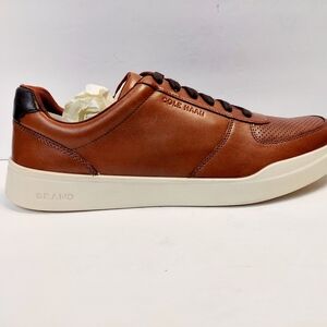 Cole Haan Grand Crosscourt  Perforated Brown Leather Sneaker Mens Size 10 C41897